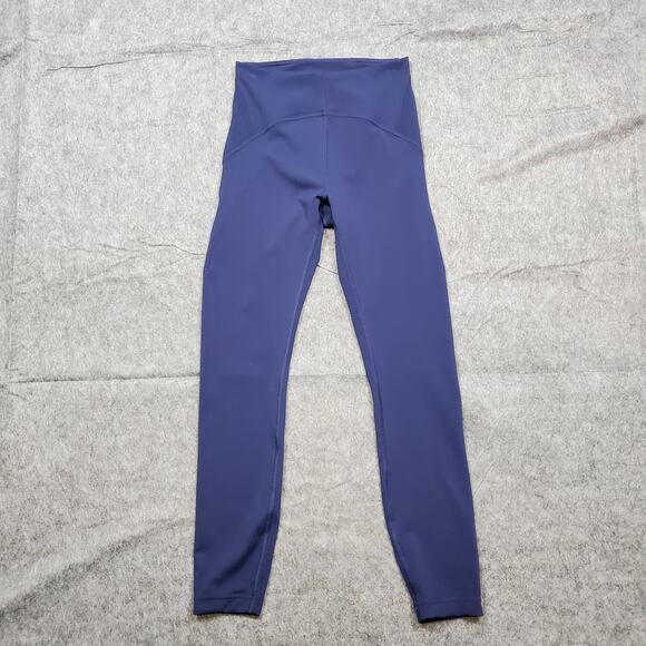 Lululemon Leggings Womens 4 Instill High Rise 25" Yoga Run Gym Workout Blue - Picture 1 of 9